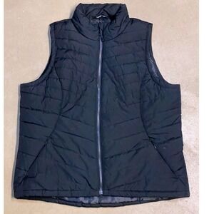 DSG Puffer Vest Mens XXL Black Quilted‎ Full Zip Lightweight Sleeveless Outer